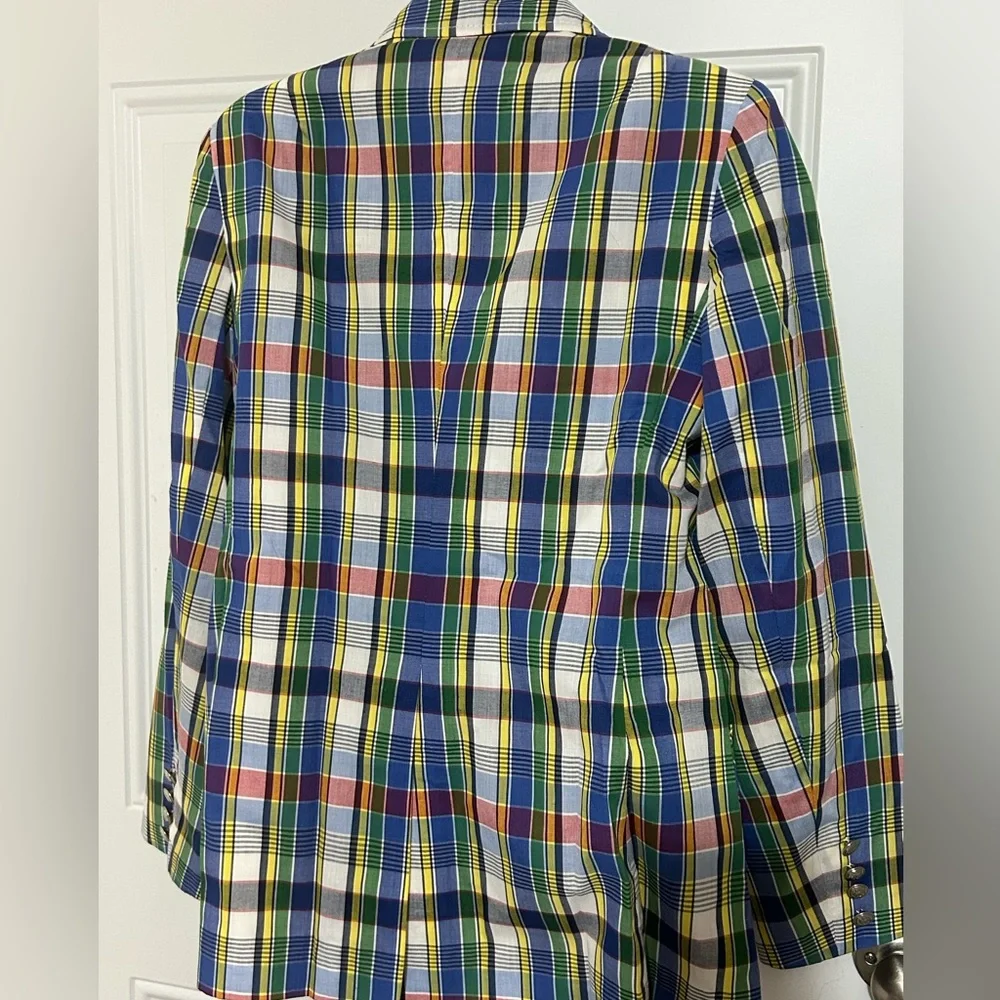 Multicolor Plaid Women's Blazer